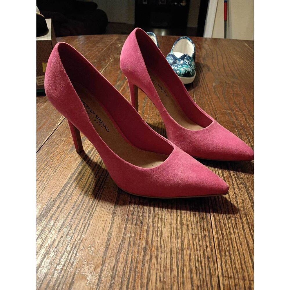Sz 9 Christian Siriano Pink Pointed Toe Pumps Stiletto High Heel Dress Shoes